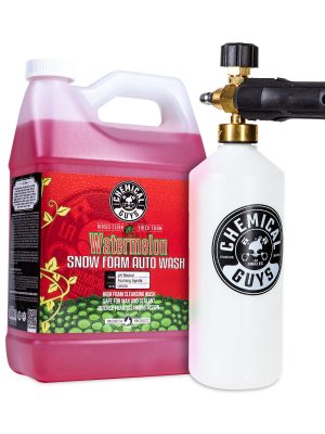 Power Spray Snow Foam Cannon w/1 Gal Watermelon Shampoo Kit