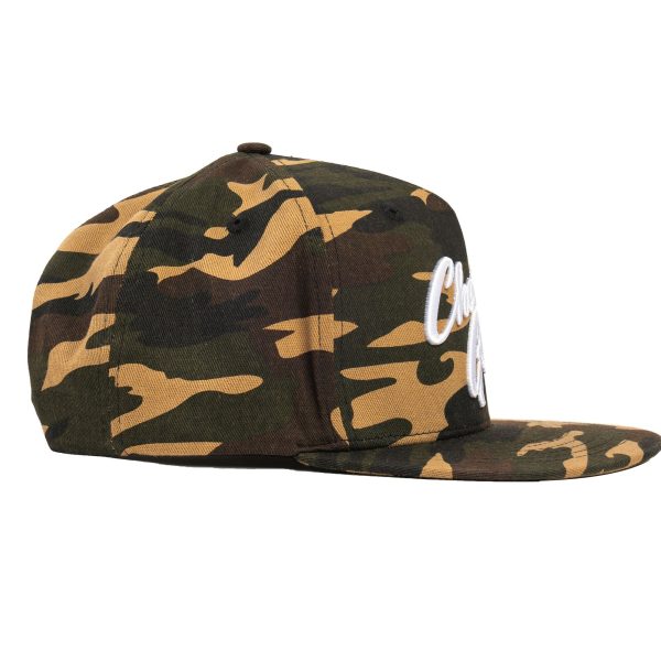 Snap-It-Back Camo Script Hat