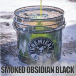 Heavy Duty Ultra Clear Detailing Bucket. 4.25 Gal. Smoked Obsidian Black