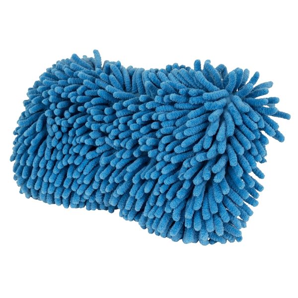 Ultimate Two Sided Chenille Microfiber Wash Sponge. Blue