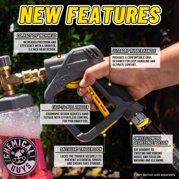 TORQ Snubby Pressure Washer Gun - Foam Cannon Attachment