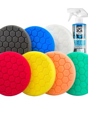 Wax & Polish 6.5 Buffing Pad Variety Pack w/Polishing Pad Cleaner