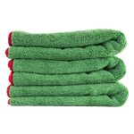 Fluffer Miracle Green Towel w/ Banded Red Edges 3-Pack